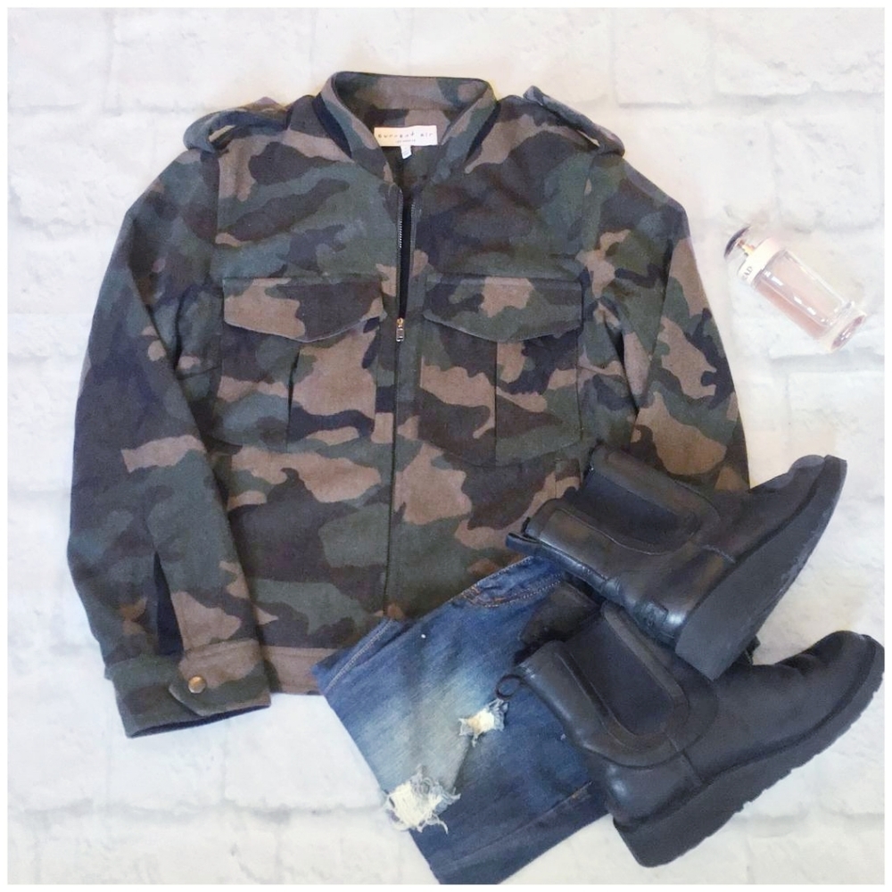 LAST ONE! Current Air Anthro Military Chic Camo Jacket Coat - Picture 4 of 8